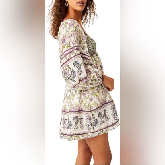 Free People Endless Afternoon Dress Floral Bohemian Babydoll Coquette Romantic - Picture 4 of 15